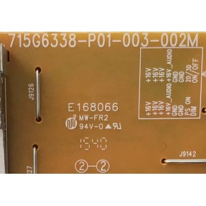 FUENTE PARA MONITOR NEC / NUMERO DE PARTE PLTVEY821XAF8 / 715G6338-P01-003-002M / (Q)PLTVEY821XAF8 / EI821XAF83224635P0115 / PANEL TPT500J1-HVN01.U REV:S600G / MODELO E505